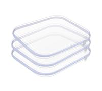 NBEADS 3 Pcs Hard Plastic Zipper Cases, Transparent Double Zippers Hard Pouch See Through Zipper Pouches for A4 Paper, Toy, Craft Hobby Art Supplies, 35x31x4.9cm