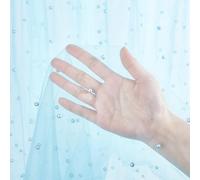 NBEADS 3 Yards Pearl Mesh Fabric, 1.76m Wide Pearl Beaded Tulle Fabric Sheer Mesh Fabric Bridal Veil Wedding Table Decorations for Bridal Shower Bridal Dress Veil Home Decorations, Light Sky Blue
