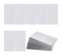 NBEADS 30 Pcs 2 Sizes 304 Stainless Steel Engraving Blank Tags, Laser Engraving Blanks Flat Rectangle Metal Stamping Blanks for Desk DIY Craft Name Tag Badge Name Plaque Keychain, 5x1.8cm/5x2.5cm
