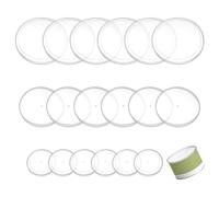 NBEADS 30 Pcs 3 Sizes Can Lids, Clear Plastic Cans Lids Covers Plastic Tight Seal Lids for Yogurt Jar Canned Goods (56mm/87mm/102mm）