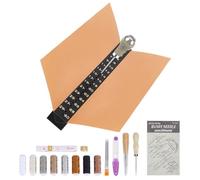 NBEADS 30cm Signature Punching Tools, Book Binding Tools with Scales Punching Holes Tool Bookbinding Kit with Thread for DIY Crafts Notebooks Journals Planners Books