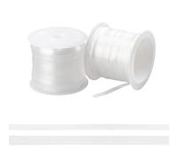 NBEADS 33 Yards Frosted Clear Elastic Strap, 6mm/10mm Total Plastic Stretchable Adjustable Cord for DIY Shoulder Bra Clothes Sewing Project, 6mm/10mm