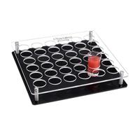 NBEADS 36 Shot Glass Tray Holder, Acrylic Shot Glasses Holders Wine Glass Cup Serving Tray Cups Organizer Shot Glass Display Bar Accessories for Party Bar Club, Hole: 3.8cm