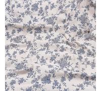 NBEADS 3m/3.2 Yards Linen Floral Fabric, 1.5m Width Vintage Flower Patterned Upholstery Cotton Linen Fabric for Sewing, Clothing, Quilting, DIY Arts Craft