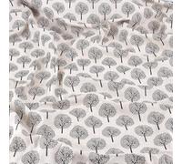 NBEADS 3m/3.2 Yards Linen Floral Fabric, 1.5m Width Vintage Tree Patterned Upholstery Cotton Linen Fabric for Sewing, Clothing, Quilting, DIY Arts Craft