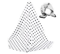 NBEADS 3m/3.28 Yards Polka Dot Fabric, 1.5m/1.64 Yards Wide Polyester Dots Printed Craft Decorative Fabric for Sewing Quilting DIY Crafts Tablecloths Curtains, White