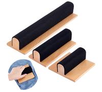 NBEADS 3Pcs Wood Tailors Clapper, Hardwood Seam Presser Tool Quilter Pressing Bar with Clapper Professional Sewing Tool for Flattening Fabrics Sewing and Point Pressing 4.8/6.9/12.6 Inch
