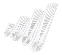 NBEADS 4 Pcs 4 Sizes Template Drawing Ruler Tool, Clear Acrylic Art Stencils with Protective Films Circle Maker for Dot Painting Rock Art Craft, 104-400x50-79x3mm, Hole: 2mm