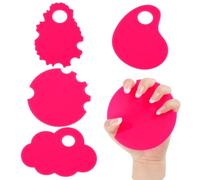 NBEADS 4 Pcs 4 Styles Acrylic Nail Photo Prop, Nail Art Display Board Blank Nail Tech Props Nail Art Palette Beauty Salon Prop for Salon Nail Display Artist Gift, Cerise