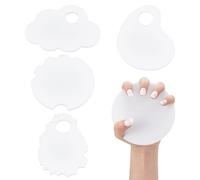 NBEADS 4 Pcs 4 Styles Acrylic Nail Photo Prop, Nail Art Display Board Blank Nail Tech Props Nail Art Palette Beauty Salon Prop for Salon Nail Display Artist Gift