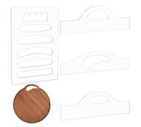 NBEADS 4 Pcs 4 Styles Charcuterie Board Handle Template, 4mm Thick Acrylic Grab Handle Router Clear Router Inlay Template for Woodworking and Craft