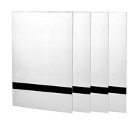 NBEADS 4 Pcs Laser Engraving Plastic Sheets, 300x200x1.3mm ABS Double Color Plastic Boards Advertising Billboard Carving Materials for Name Badge Office Label Laser Artistic Product, Silver