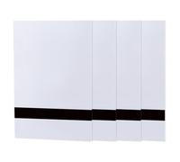 NBEADS 4 Pcs Laser Engraving Plastic Sheets, 300x200x1.3mm ABS Double Color Plastic Boards Advertising Billboard Carving Materials for Name Badge Office Label Laser Artistic Product, White