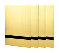 NBEADS 4 Pcs Laser Engraving Plastic Sheets, 300x200x1.3mm ABS Double Color Plastic Boards Advertising Billboard Carving Materials for Name Badge Office Label Laser Artistic Product, Gold