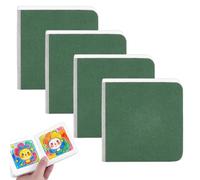 NBEADS 4 Pcs Mini Watercolor Sketchbook, 79x83x24mm Portable Square Small Watercolor Sketchbook Mini Pocket Notebook for Painting, Traveler Journal, Portable Painter, Green