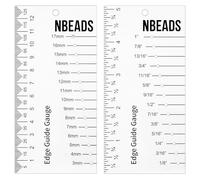NBEADS 4 Pcs Sewing Seam Guide Ruler, Seam Allowance Ruler Perforated Seams Gauge Acrylic Sewing Supplies for Seting Seams Handmade Measuring Guide, Clear