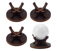 NBEADS 4 Pcs Wooden Golf Display Stands, 5.5x2.95cm Coconut Brown Ball Display Holder Versatile Display Holder Set for Golf Balls Baseballs Sportss and Home Decor