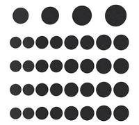NBEADS 40 Pcs Felt Fabric Circles, 5/7.6/10/12.7cm Black Self-Adhesive Stick On Patches Pre-Cut Felt Dots for Sewing Costume Repair Handcraft DIY Projects Craft Finishing Applique