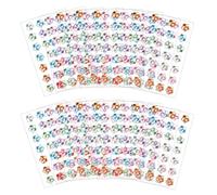 NBEADS 448 Pcs Gem Stickers, 16 Sheet 3D Acrylic Gem Stickers Flower Rhinestone Stickers Shiny Self Adhesive Stick On Rhinestones for Album Scrapbooking Supplies Makeup Embellishments Car Decor