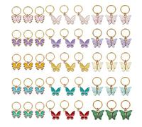 NBEADS 45 Pcs Butterfly Stitch Markers, Crochet Stitch Marker Charms Removable Stitch Marker Butterfly Braid Clips Dreadlock Accessories for Knitting Weaving Sewing Accessories Braids Decoration