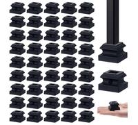 NBEADS 48 Pcs Iron Baluster Shoes, Stair Flat Shoe Baluster Hardware Shoes for Square Scroll Basket Twist Knuckle Staircase Balusters Metal Spindle Railing, Inner Diameter: 1.4cm/2.9cm