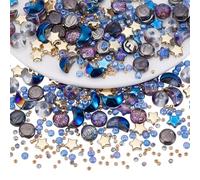 NBEADS 485 Pcs Star Moon Beads, Mixed Shape Jewelry Making Glass Spacer CCB Plastic Loose Beads for Bracelet Necklace Pendants Earrings Jewelry Making