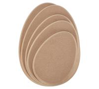 NBEADS 5 Pcs 5 Sizes Pottery Wheel Bat, Egg Shape Ceramics Plate Medium Density Fiberboard Sheet Wood Ceramics Tools Wood Pottery Tools for Clay Handbuilding DIY, 1.5cm Thick