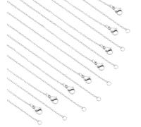 NBEADS 50 Pcs Stainless Steel Necklace Chains, 45cm Necklace Cable Chain Link Chain Bulk with Lobster Clasps for Pendant Necklace DIY Jewellery Making