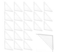 NBEADS 50 Pcs Transparent Photo Corners, 4.9×2.35cm Clear Plastic Corner Protectors Picture Frame Mounting Corners for DIY Album, Scrapbook, Journal, Photographs, Certificates, Pictures, Inner: 5mm