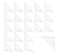 NBEADS 50 Pcs Transparent Photo Corners, 4.9×3.45cm Clear Plastic Corner Protectors Picture Frame Mounting Corners for DIY Album, Scrapbook, Journal, Photographs, Certificates, Pictures, Inner: 3mm