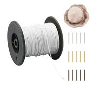 NBEADS 50 Yards White Floral Wires, Cotton Covered Millinery Wire with 90 Pcs Brass Crimp Tube Beads, Iron Stem Wires for Florist Crafts Making Sewing Supplies Brim Making Accessories