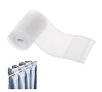 NBEADS 5m/5.46 Yards Curtain Pleat Tape,10cm Translucent Wave Ripple Fold Tape White Nylon Sewing Tape Curtain Accessory for Home Decor Projects