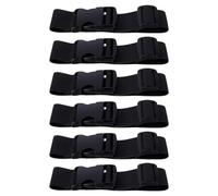 NBEADS 6 Pcs Fanny Pack Extender Strap, 43.6x5cm Belt Extender Adjustable Strap Nylon Extension Straps with Buckle for Belt Bag Luggage Travel Packs Outdoors Workout, Black
