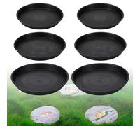 NBEADS 6 Pcs Stepping Stone Moulds, 26.8/30/33cm Round Plastic Concrete Path Moulds Kit Reusable Garden Walkway Paver Forms for DIY Patio Yard Lawn Decor Cement Casting Tray