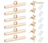 NBEADS 6 Pcs Turn Lock Clasp, Alloy Bag Twist Lock Closure with Washers for Wallet DIY Purse Handbag Making，9.6x2.4cm