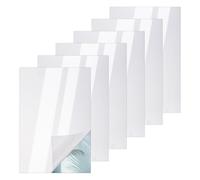 NBEADS 6 Pcs Two Way Mirror Glass, 30x20cm Acrylic Infinity See Through Mirror Sheet for Makeup DIY Magic Project Art Display, Rectangle, Silver