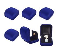 NBEADS 6 Pcs Velvet Badge Display Box, Prussian Blue Pin Display Case Lapel Pin Collection Display Holder Velvet Brooch Storage Boxes for Badges Lapel Pin Jewelry Organizer, 2.1x2.3x1.4inch