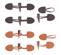 NBEADS 6 Sets Leather Sew-On Toggles Closure with Horn Button, Vintage Toggle Buttons for Coats Sewing Accessories for Coat Clothing Jacket, Sweater, Windbreaker