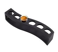 NBEADS 6 Shot Glass Holder, Black Shot Glass Tray Bamboo Shot Glass Serving Tray Shot Glass Storage Shot Glass Display Bar Accessories for Party Bar Club, Hole: 1.57 Inch