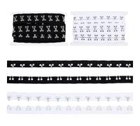 NBEADS 6 Yards/5.49M 2 Colors Hook and Eye Tape, 2.5cm Wide Hook and Eye Trim Cotton Garment Accessories for Bra Sewing DIY Corset Quilting Clothing Decorations