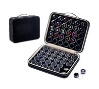 NBEADS 60 Pcs Gems Jewelry Display Case, Small Round Plastic Containers Box with Black Sponge Inside Diamond Gemstone Display Storage Box for Crystal Ring Jewelry Small Items