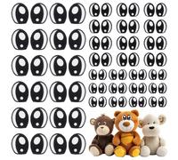 NBEADS 72 Pairs 3 Styles Sew on Felt Eyes for Crafts, Plush Animals Making Felt Eyes Large Crochet for DIY Crochet Animal Making Craft