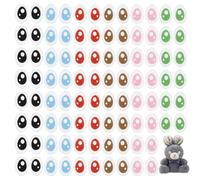 NBEADS 72 Pairs 6 Colors Sew on Felt Eyes for Crafts, Plush Animals Making Felt Eyes Large Crochet for DIY Crochet Animal Making Craft, Mixed Color
