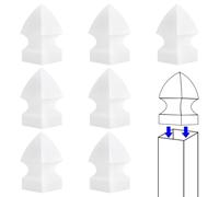 NBEADS 8 Pcs Plastic Post Cap, Gothic Fence Post Caps Decorative Outdoor Post Cover for Fence Staircase Porch Deck, Patio Garden, Inner Diameter: 80x80mm