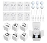 NBEADS 8 Sets Golf Groomsman Proposal Gift Boxes, Including Golf Balls Golf Tees Invitation Card Gift Boxes Raffia Stuffing PET Wire Twist Ties Wedding Gifts for Wedding Groomsmen Best Men DIY Set