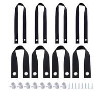 NBEADS 8pcs 2 Styles Pontoon Boat Ladder Straps, Pontoon Boat Accessories Include 201 Stainless Steel Cover, Furniture Screw Hole Plugs, with Plastic Finding and Polyester Storage Tools