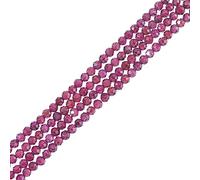 NBEADS about 326 Pcs 3mm Micro Faceted Gemstone Beads, Natural Garnet Beads Natural Stone Beads Curtain Beads Loose Beads for Necklace Bracelet Jewelry Making, Hole: 0.5mm