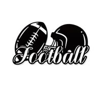 NBEADS American Football Metal Wall Art Decor, Matte Style Wall Hanging Decor Silhouette Wall Art for Home Garden Hotel Office Wall Festival Decoration Gift, 16.7x30cm