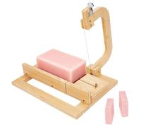 NBEADS Bamboo Soap Cutter, Adjustable Wire Slicer Cutting Tool for Handmade Soap Making Candles Trimming DIY Cutting Making Tool, Sandy Brown, 34x25x12cm