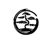 NBEADS Bonsai Tree Metal Wall Art Decor, Matte Black Wall Hanging Decor Silhouette Wall Art for Home Bedroom Living Room Garden Hotel Office Wall Decoration, 21.59×22.50cm